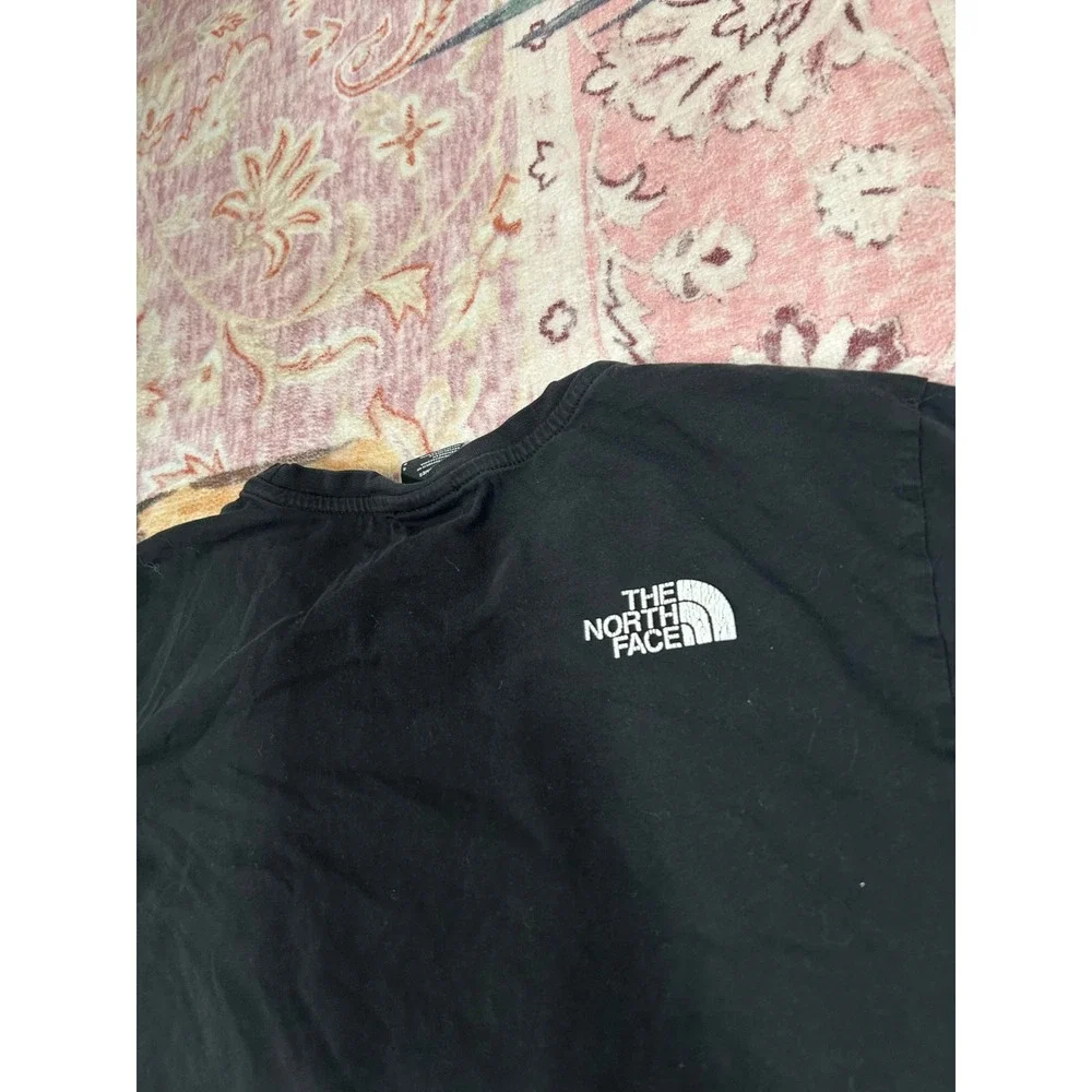 The‎ North Face Mens Black Mountain Graphic T Shirt Outdoors Size S *Flaws